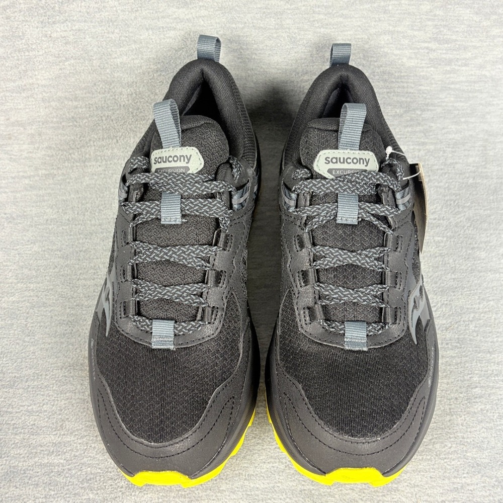 Saucony Excursion TR17 GTX Trail Sneakers Mens 7 Black Yellow Outdoors Gore-Tex - Picture 7 of 15
